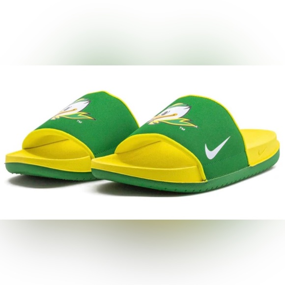 NWT NIKE UNIVERSITY OF OREGON DUCKS OFF-COURT SLIDES SZ MEN’S 7 - Picture 7 of 9